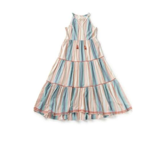 Matilda Jane Women's Size Medium Let's Go Together Sunset Season Striped Maxi Po - Picture 4 of 12